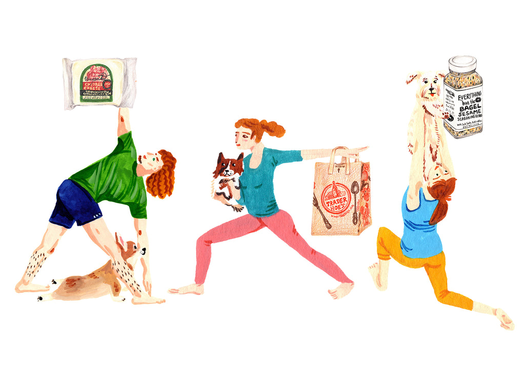 Dog Yoga with Trader Hoe's