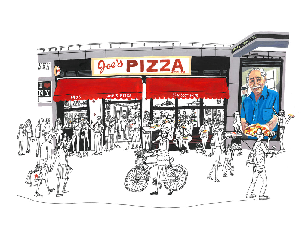 Line Up for Pizza at Times Square